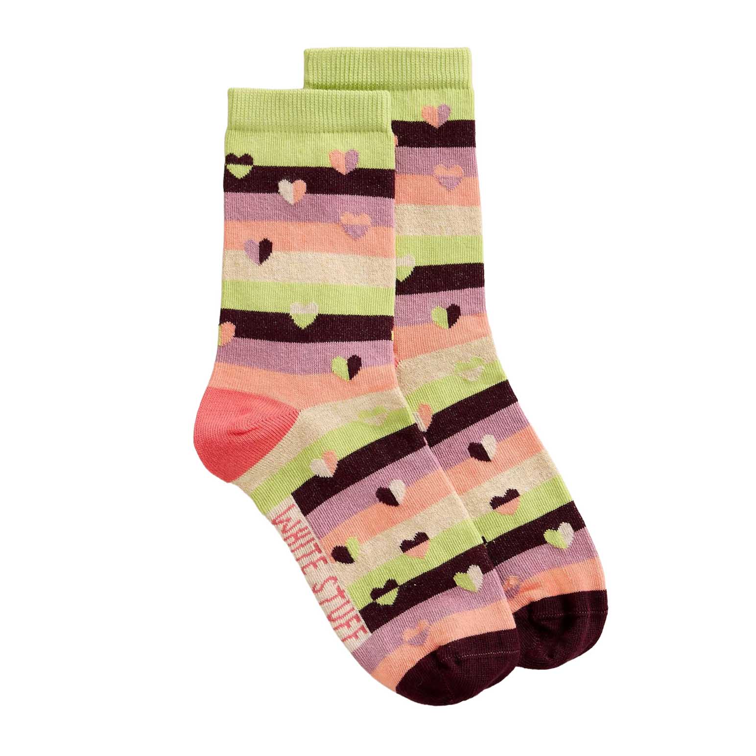 White Stuff Pattern Ankle Sock